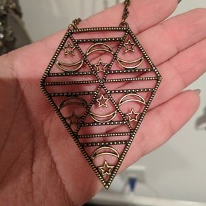 Extra long celestial necklace.